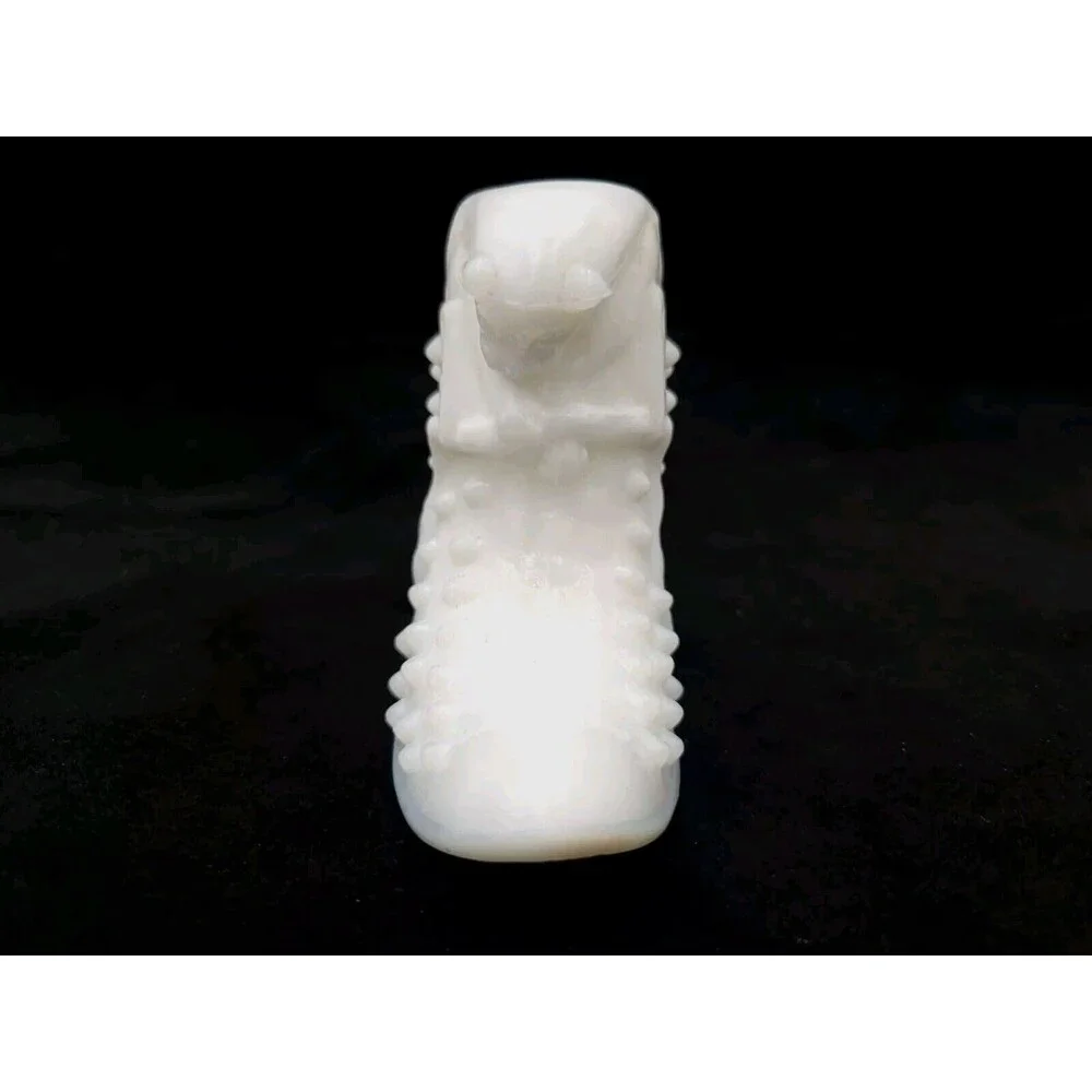 Fenton Hobnail Milk White Glass Shoe Boot Slipper Vintage - Cat‎ Head